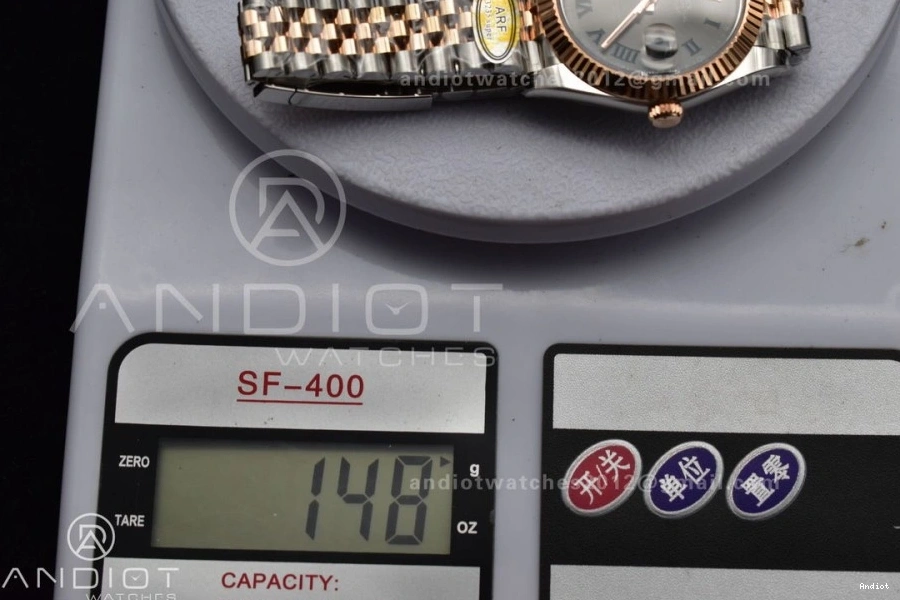 Roman 126333 DateJust 41 ARF Gray Best Dial SS 904L Weight) 1:1 RG Green SS Jubilee on Bracelet (Gain SH3235 Steel Edition RG 0501